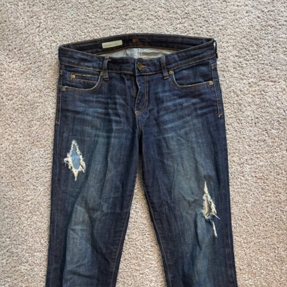 KUT Catherine Low Rise Boyfriend Distressed Jeans - size 4 - Picture 3 of 7